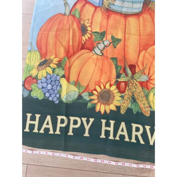 Vintage Outdoor Flag Thanksgiving Pumpkin Scarecrow Happy Harvest Autumn JL - Picture 2 of 8